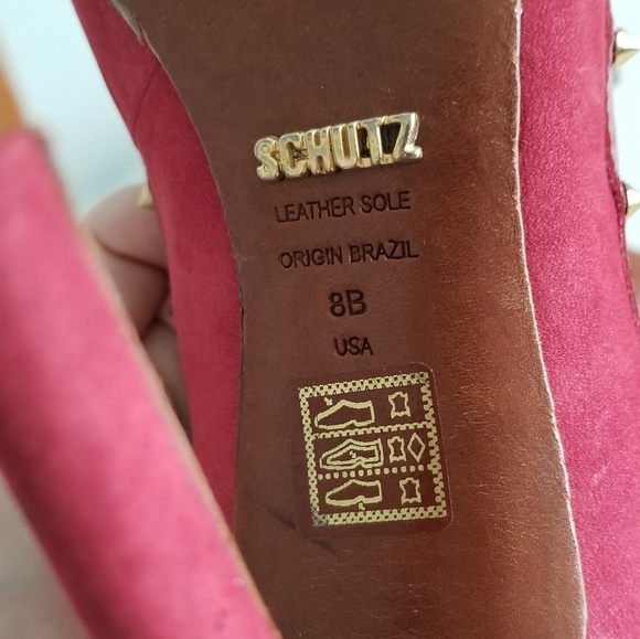 All leather Schutz studded heels - Picture 10 of 15